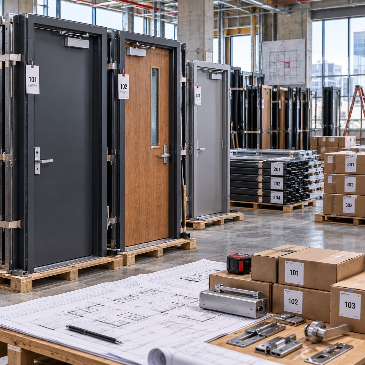 Architectural Interior Openings and Frame Systems Coordinated by Schedule